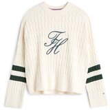 Tommy Hilfiger Pulover svijetlobež / smaragdno zelena Cijene