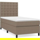  Box spring postelja z vzmetnico taupe 100x200 cm blago | Shoptok.si