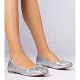 D/CEO marka niezdefiniowana Silver glitter ballet flats with bow Vellas | Shoptok.si