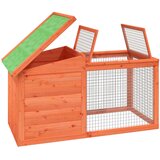  Kavez za zečeve smeđi 100,5 x 54 x 55 cm od masivne borovine | Eponuda.ba