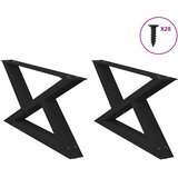  Noge za klub stolić 2 kom Crne 70 x (30-31,3) cm Čelične | shoptok.hr