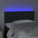  Uzglavlje crno 90 x 5 x 78/88 cm od umjetne kože | shoptok.hr