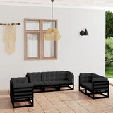 Maison Chic Seti vrtnega pohištva - Vrtna garnitura - Vrtni pohištvo set 7-delna z blazinami trdna borovina, (21801296) | Shoptok.si