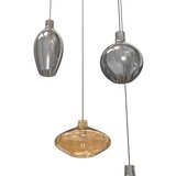 Wofi 5005-501 - Luster na sajli ROUEN 5xE14/40W/230V zlatna/siva | Eponuda.com
