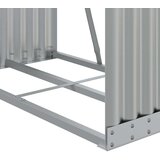 vidaXL Nosilec za polena srebrn 80x45x120 cm pocinkano jeklo | Shoptok.si