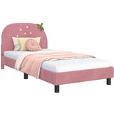  Otroški posteljni okvir z vznožjem Roza 80 x 200 cm Žamet, (5000104663) | Shoptok.si