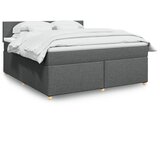 vidaXL Okvir kreveta s oprugama i madrac svjetlosivi 180x200cm tkanina | shoptok.hr