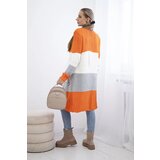 Kesi Cardigan Sweater on Straps Orange+Ecru | shoptok.hr