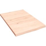  Zidna polica 40 x 60 x 2 cm od neobrađene masivne hrastovine | shoptok.hr