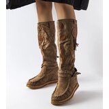 Gemre Dark brown boho-style boots Putignano | Shoptok.si