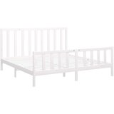  Posteljni okvir bel iz trdne borovine 200x200 cm, (20685054) | Shoptok.si