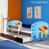  Dječji krevet ACMA s motivom, bočna wenge + ladica 140x70 cm 19 Superhero | shoptok.hr
