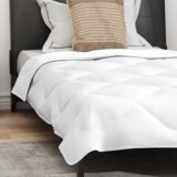 vidaXL Ljetni pokrivač s jastukom 2 pcs Bijelo 135 x 200 cm Mikrofibra | shoptok.hr