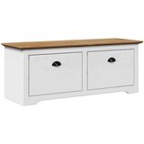 vidaXL L klop v preddverju "BODO" Bela in rjava 114x40x45 cm | Shoptok.si
