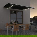 vidaXL Avtomatska tenda LED + senzor 400x300 cm antracitna Cene