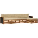  Set vanjskih sofa s jastukom 5 pcs Prirodna i bež Poliester | Eponuda.com