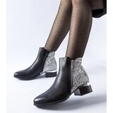 Gemre Black ankle boots with a shimmering back Olindo | ePonuda.com
