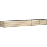  Cvetlično korito Slonokoščena 400 x 80 x 45 cm Jeklo, (5000207562) | Shoptok.si