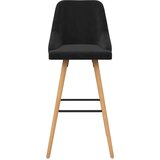  Barski stolčki 2 kosa črn žamet | Shoptok.si