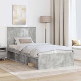  Konstrukcija postelje z vzglavjem Betonsko siva 100 x 200 cm, (5000103211) | Shoptok.si