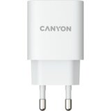 Canyon h-18-01, Wall charger with 1*USB, QC3.0 18W, Input: 100V-240V, Output: DC 5V/3A,9V/2A,12V/1.5A, Eu plug, OCP/OVP/OTP/SCP, CE, RoHS ,ERP. Size: 80.17*41.23*28.68mm, 50g, White cene