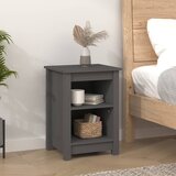  Noćni ormarići 2 kom sivi 40x35x55 cm od masivne borovine | shoptok.hr