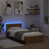  Krevetna konstrukcija s uzglavljem Umjetnički hrast 90 x 200 cm | shoptok.hr