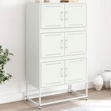 Maison Chic Komoda - Predalnik bela 68,5x38,5x123,5 cm jeklo, (21715785) | Shoptok.si
