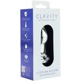 Clarity Utopian Bloom - stakleni analni čep (prozirni) | shoptok.hr