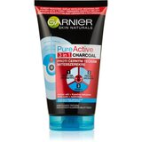 Garnier Pure Active crna maska za lice s aktivnim ugljenom 3u1 protiv mitesera i akni 150 ml | shoptok.hr