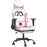  Masažni igralni stol z oporo za noge Bela in roza umetno usnje, (21152323) | Shoptok.si