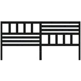  Uzglavlje za krevet crno 206 x 4 x 100 cm od masivne borovine | shoptok.hr