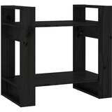 Furnova Knjižna omara/pregrada črna 60x35x57 cm trdna borovina, (21933096) | Shoptok.si