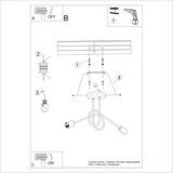 Nice Lamps Črna stropna svetilka 18x57 cm Opulent – | Shoptok.si