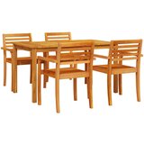  Vrtni set za objed 5 kom. Smeđa Čvrsto drvo akacije | shoptok.hr