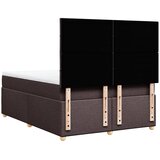  Krevet s oprugama i madracem tamnosmeđi 140 x 190 cm od tkanine | shoptok.hr