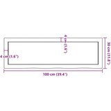  Kupaonska radna ploča 100x30x(2-4) cm netretirano masivno drvo | shoptok.hr