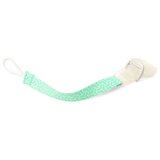 BabyOno obesek za dudo s ščipalko siv z mint pikicami | Shoptok.si