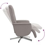  Naslonjač od tkanine s osloncem za noge smeđesivi | shoptok.hr