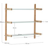 Kave Home Stakleni modularni sustav polica u prirodnoj boji 110x98x30,5 cm Sitra &amp;ndash; Slike