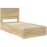  Okvir za krevet s uzglavljem Sonoma hrast 100 x 200 cm | shoptok.hr