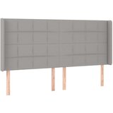Maison Chic vzglavna omarica - nočna omarica - posteljna omarica z ušesi svetlo sivo 203x16x118/128 cm blago, (21712727) Cene