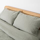 Native Natural Prašno zelena enojna lanena posteljnina 135x200 cm Stone – | Shoptok.si