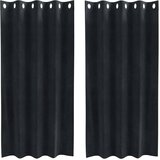  Zavjese za zamračivanje 2 pcs Crna 140 x 175 cm Baršun | shoptok.hr