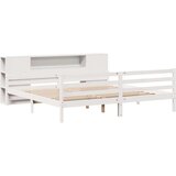 vidaXL Krevet s regalom z knjige bez madraca bijeli 180x200cm borovina | shoptok.hr