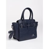 Shelvt Navy blue women's handbag with silver elements | Shoptok.si