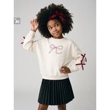 Sinsay Crewneck majica s pamukom i motivom mašni | shoptok.hr