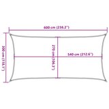  Jedro za zaštitu od sunca 160 g/m² pravokutno plavo 3x6 m HDPE | shoptok.hr