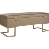 Klupa s pretincem za pohranu 105 cm bež baršunasta | shoptok.hr