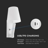  LED zidna lampa sa USB portom LED/2W/230V 3000K bela | Eponuda.com